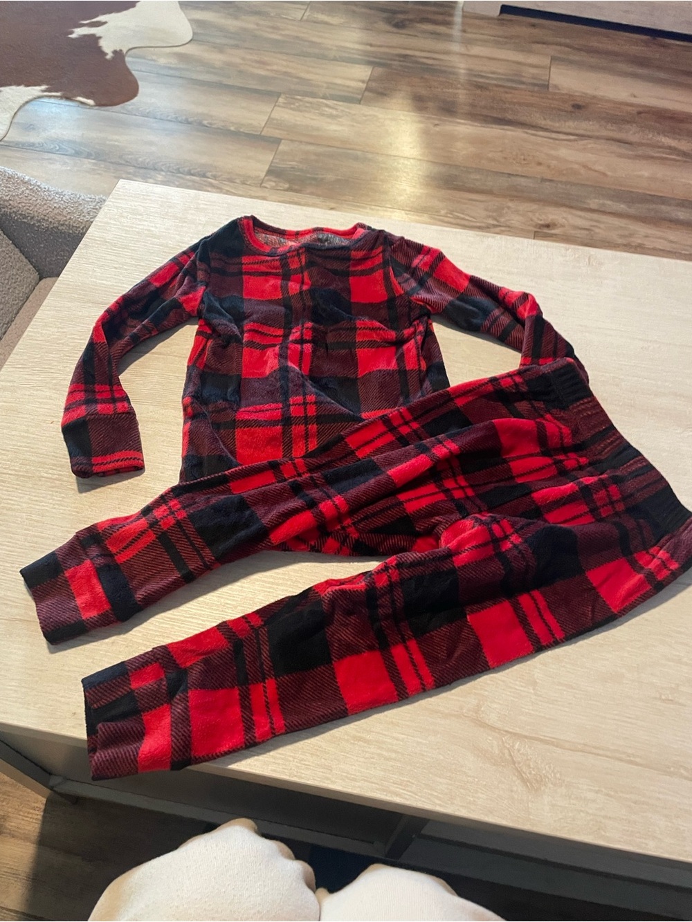 Kids Red & Black Plaid PJs